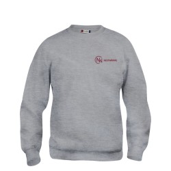 Basic Roundneck grau melliert