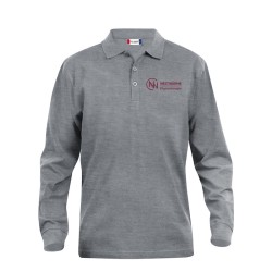 Classic Polo L/S grau melliert