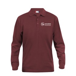 Classic Polo L/S grau bordeaux
